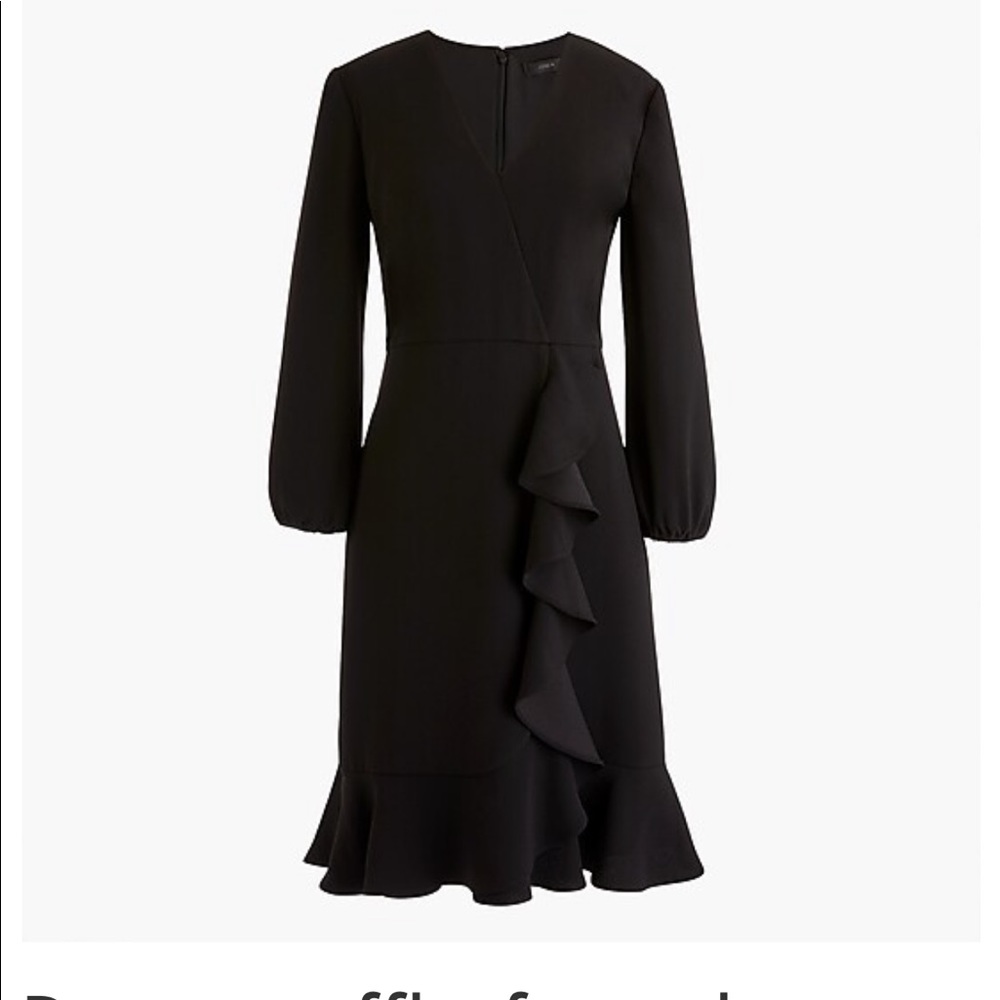Jcrew ruffle drape dress